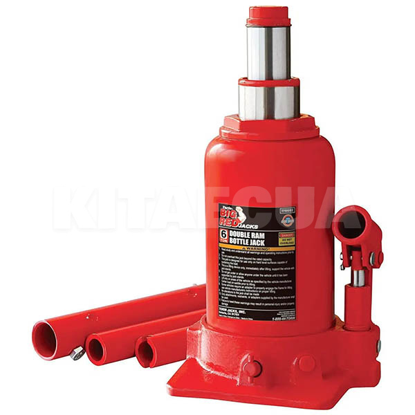 Домкрат гідравлічний пляшковий до 6т (215мм-485мм) двоштоковий TORIN (TF0602)