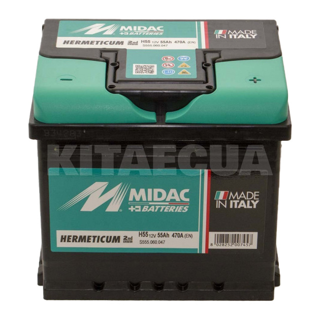 Аккумулятор автомобильный 55Ач 470А "+" справа MIDAC (S555.060.047) - 3