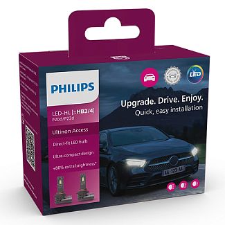 LED лампа для авто Ultinon Access +80% HB3/HB4 20W 6000K (комплект) PHILIPS