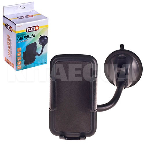 Автомобильный держатель на присоске с зажимом 60-95 мм черный PULSO (UNI UH-2054BK) - 3