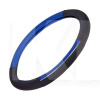 Чехол на руль S (35-37 см) чёрный/синий искусственая кожа VITOL (JU 080204BL S)