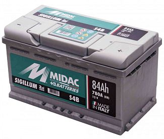Аккумулятор автомобильный 84Ач 780А "+" справа MIDAC