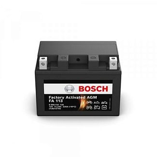 Мото аккумулятор FA 113 11.2Ач 220А "+" слева BOSCH