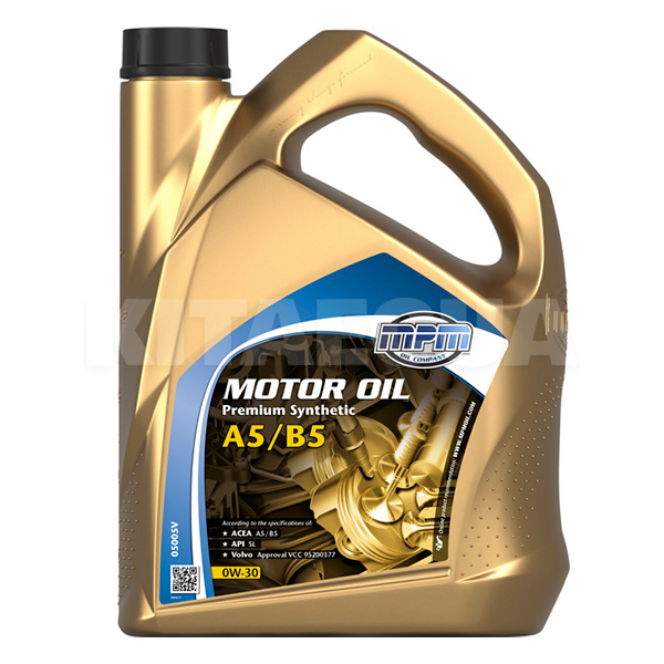 Масло моторное синтетическое 5л 0W-30 A5/B5 MPM (MPM_05005V)