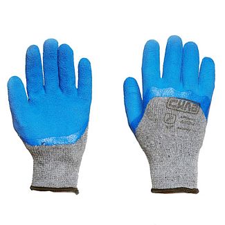 Перчатки рабочие латексные серо-синие 10" СИЛА