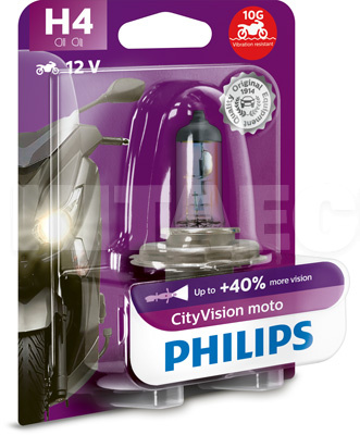 Галогенна лампа H4 60/55W 12V CityVision +40% PHILIPS (PS 12342 CTV BW) - 5