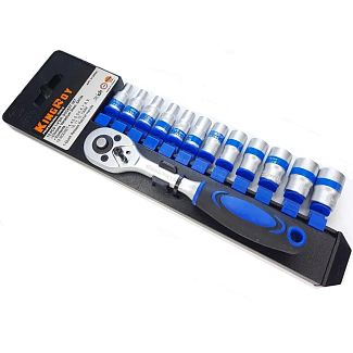 Набор торцевых головок с трещоткой 1/4" 13 предметов King Roy