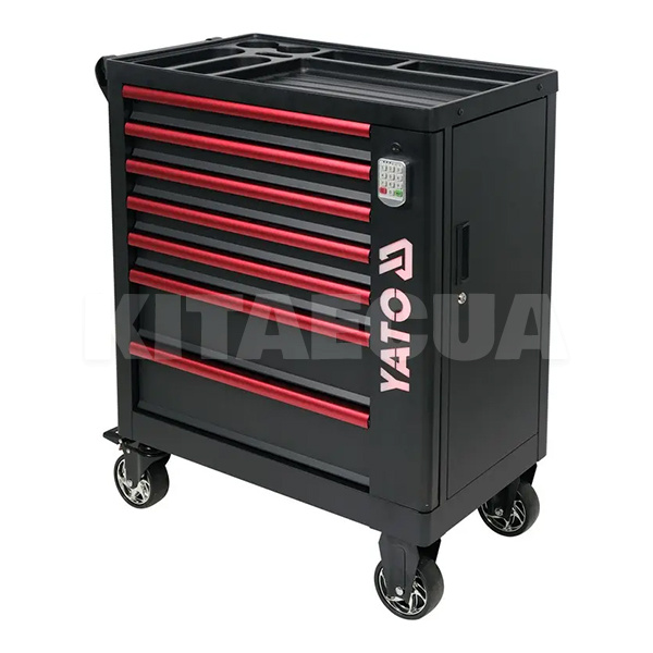 Тележка для инструмента 982x755x455 мм (7 секций) с кодовым замком YATO (YT-09004)