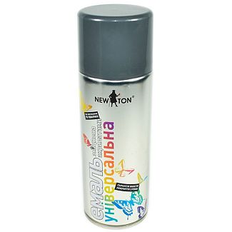 Фарба-емаль універсальна 400мл темно-сіра NEW TON