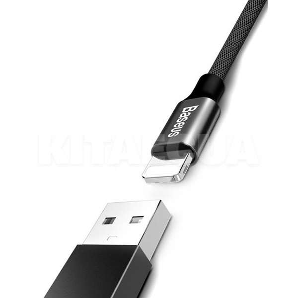 Кабель USB Lightning 1.8м чорний BASEUS (CALYW-A01) - 3