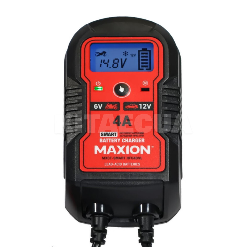 Зарядное устройство для аккумулятора 6В/12В 80Ач интеллектуальное MAXION (MXCT-HFU4DVL) - 4