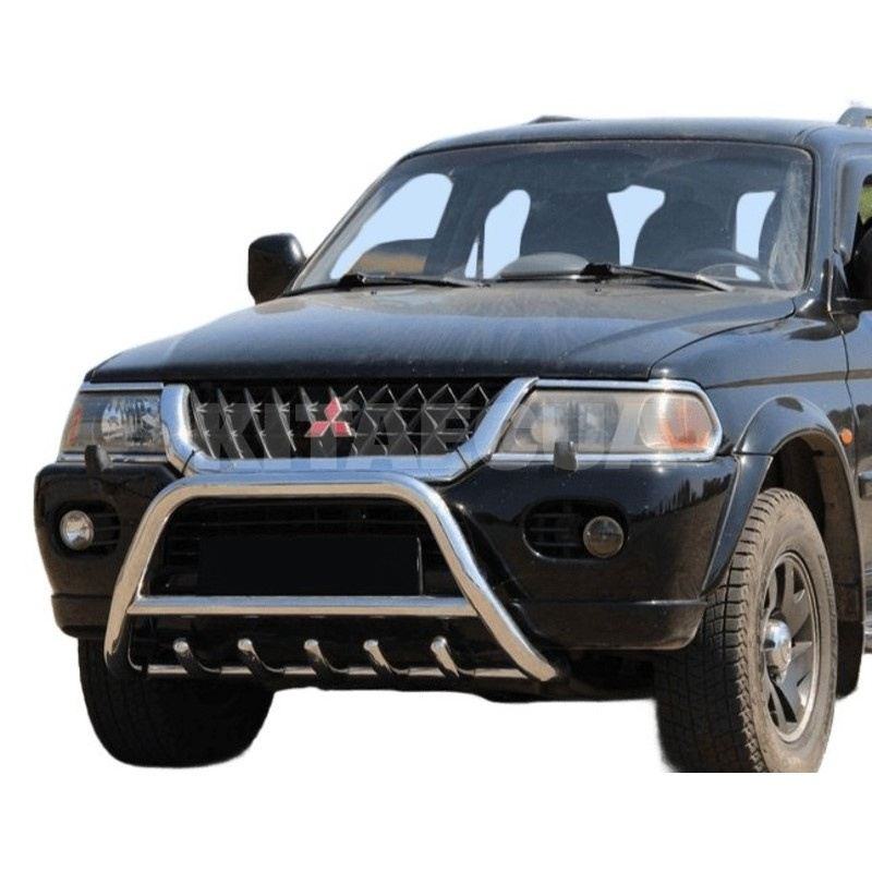 Кенгурятник WT003 Mitsubishi Pajero Sport 1996-2007 нержавеющая сталь CAN (dug634246) - 2