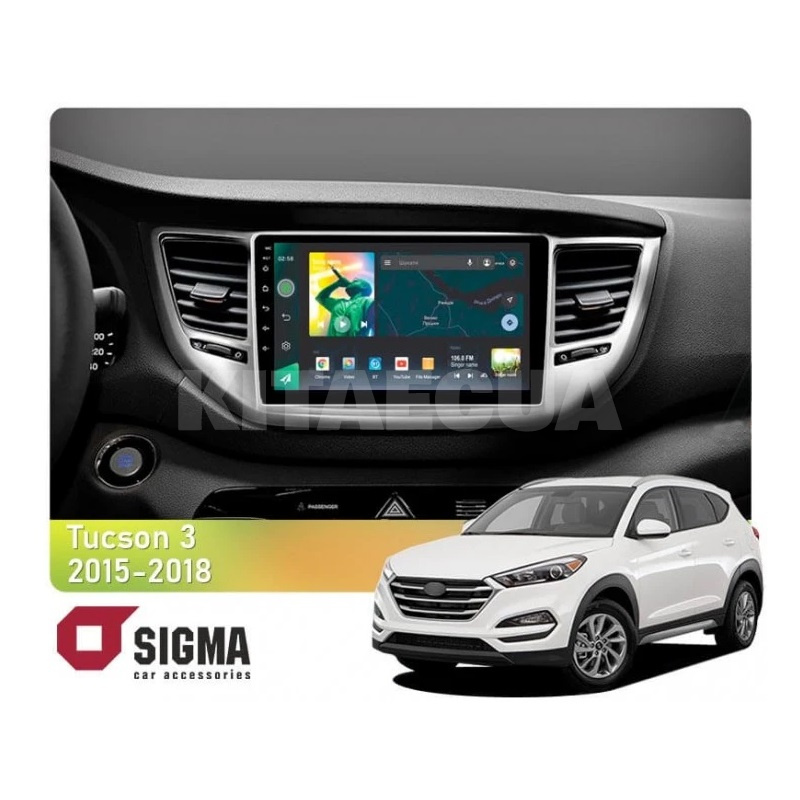 Штатна магнітола X9232 2+32 Gb 9" Hyundai Tucson 3 2015-2018 (B) SIGMA4car (33450)