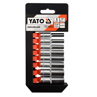 Набор головок торцевых 1/4" 8 предметов YATO
