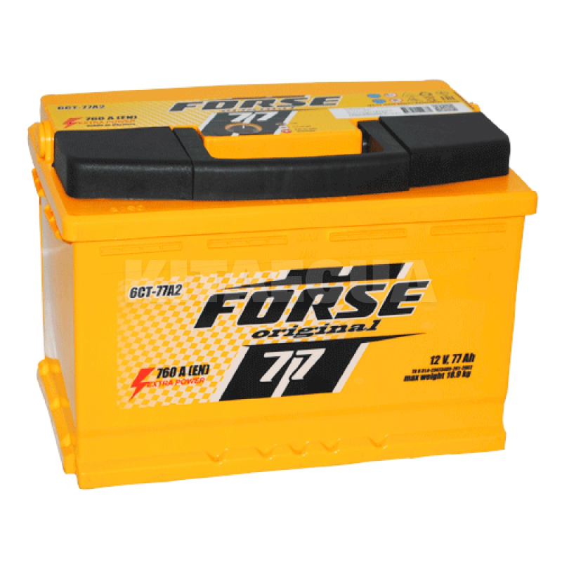 Акумулятор автомобільний 77Ач 760А "+" праворуч FORSE (10959) - 3