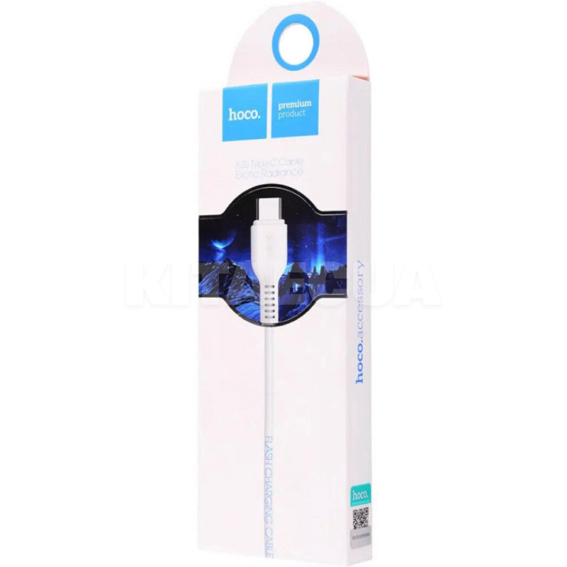Кабель USB Type-C 3А 1м білий HOCO (6957531068853) - 2