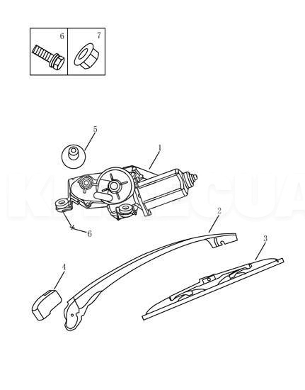 Мотор стеклоочистителя заднего на Geely EMGRAND EC7 RV (1067002023)
