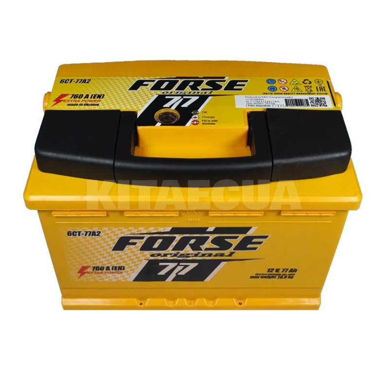 Акумулятор автомобільний 77Ач 760А "+" праворуч FORSE (10959) - 2