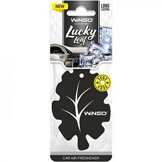 Ароматизатор Lucky Leaf Black Ice "чёрный лёд" сухой листик Winso