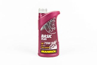 Масло трансмиссионное синтетическое 1л 75W-90BASIC Plus GL-4 Mannol