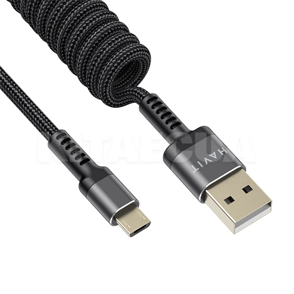 Кабель USB microUSB 2.4А HV-CB6250 1.5м чорний HAVIT (HV-CB6250) - 2