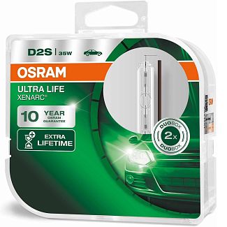 Ксеноновая лампа D2S 35W 85V (P32d-2) 2шт. UltraLife Osram