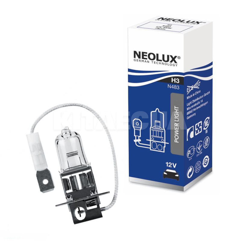 Галогенная лампа H3 100W 12V Power Light NEOLUX (NE N483) - 2