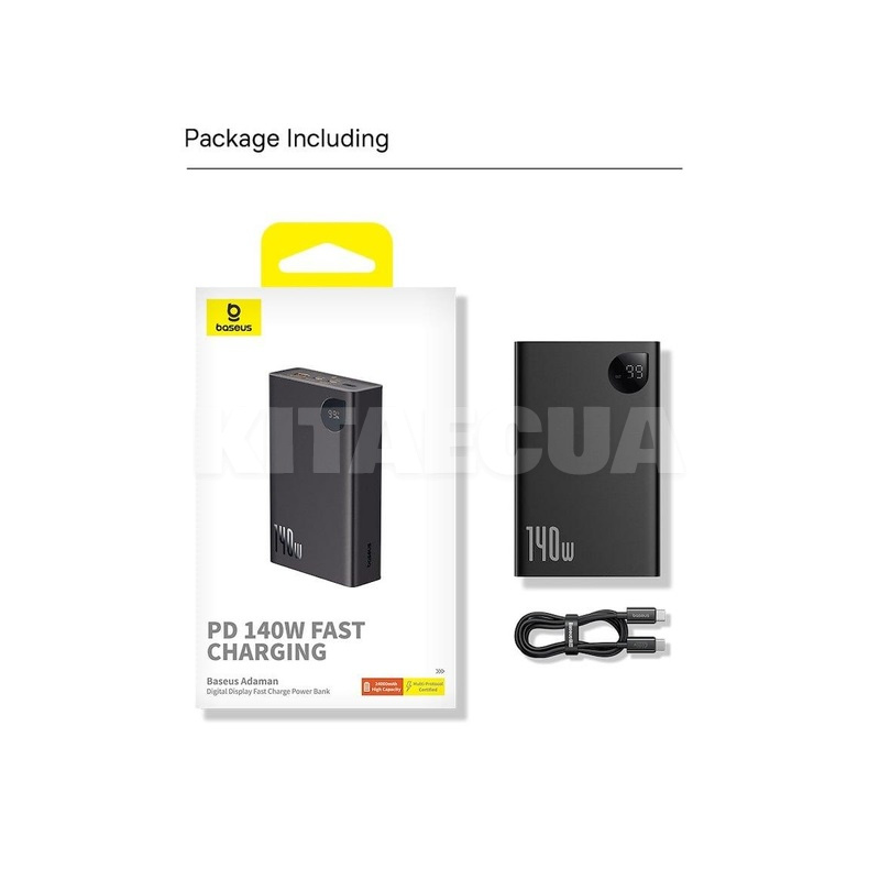 Повербанк Adaman Digital Display 24000mAh 140W черный BASEUS (P10021508113-00) - 3