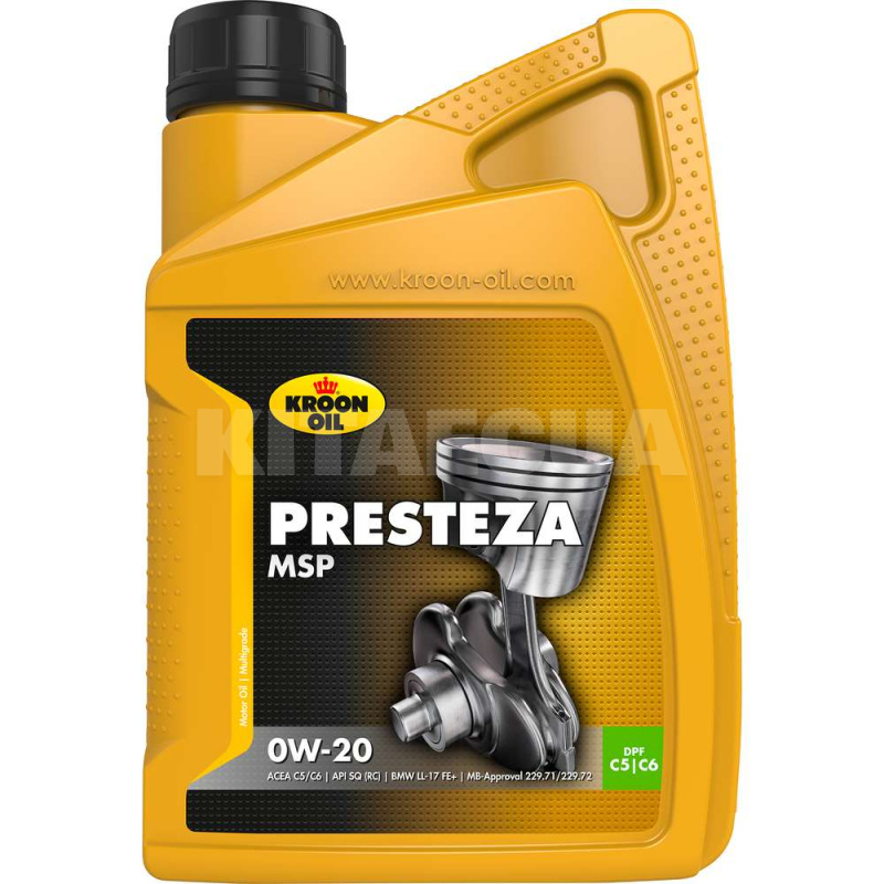 Масло моторное синтетическое 1л 0W-20 Presteza MSP KROON OIL (KL 36495)