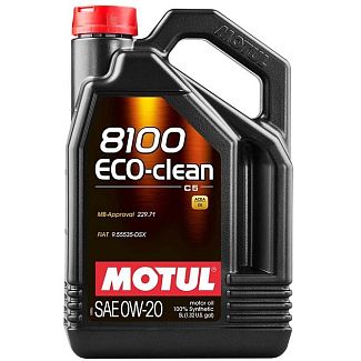 Моторна олія напівсинтетична 5л 0W-20 8100 Eco-Clean MOTUL