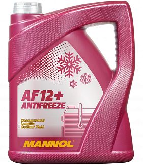 Антифриз-концентрат красный 5л AF12+ -38°C Longlife Mannol