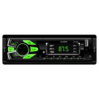 Автомагнітола 1DIN 4x45 W з LCD-дисплеєм та стаціонарною панеллю із зеленим підсвічуванням CSW-226 G Celsior