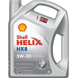 Масло моторное синтетическое 4л 5W-30 Helix HX8 Synthetic SHELL