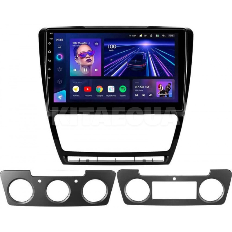 Штатная магнитола CC3L 4+64 Gb 10" Skoda Octavia 2 A5 2008-2013 black Teyes (52332)