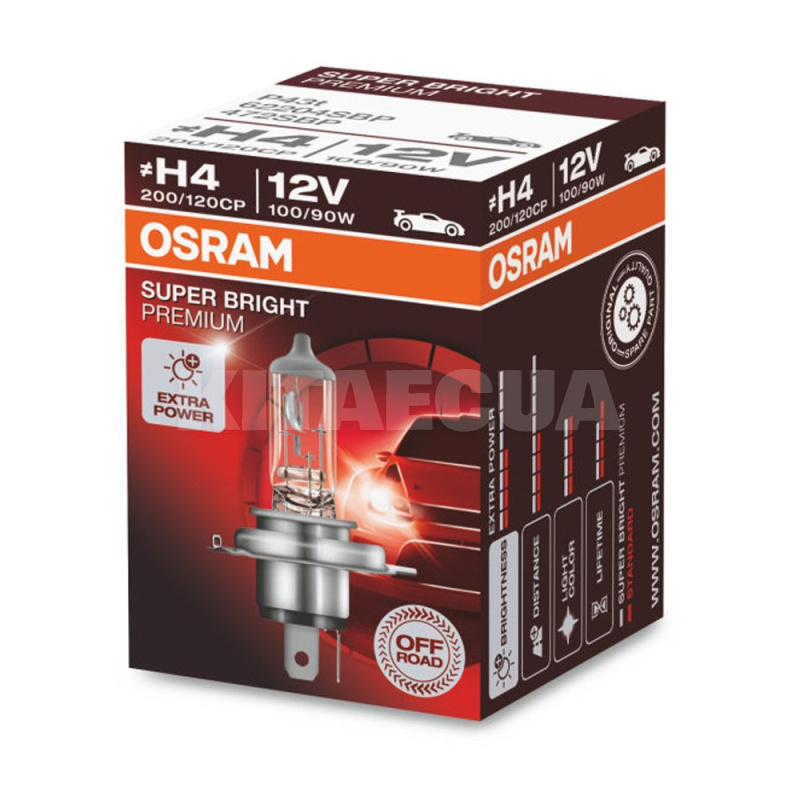 Галогенная лампа H4 100W 12V Osram (OS 62204 SBP) - 2