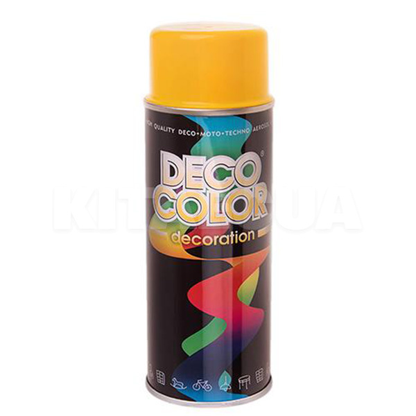 Краска глянцевая 400мл желтая DecoColor (720019)