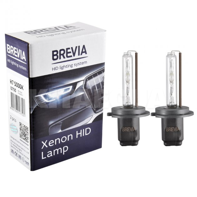 Ксеноновая лампа H7 35W 85V (PX26d) 2шт. BREVIA (12750)