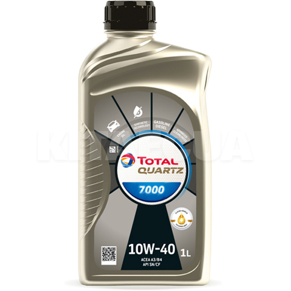 Масло моторное полусинтетическое 1л 10W-40 Quartz 7000 TOTAL (216674)