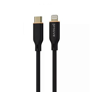 Кабель Type-C Lightning 27W 1м Jelly Silicone черный PROOVE