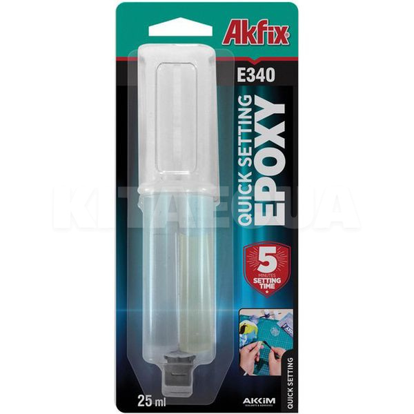 Клей двокомпонентний епоксидний E340 25мол Akfix (EA012)
