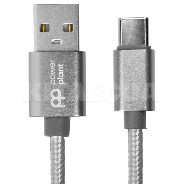 Кабель USB - Type-C 2.4А 2.4А 1м серый PowerPlant (CA912346)