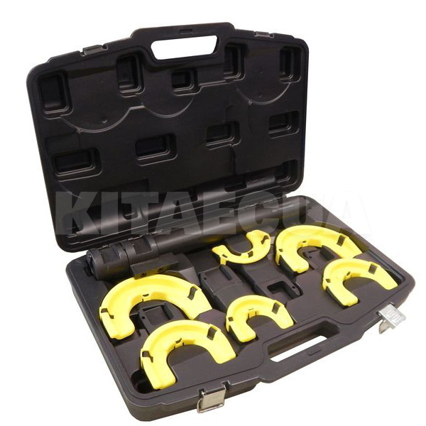 Стяжка пружин посилена з трьома парами захоплень та пластиковими накладками 7 предметів Forsage (F-4274)