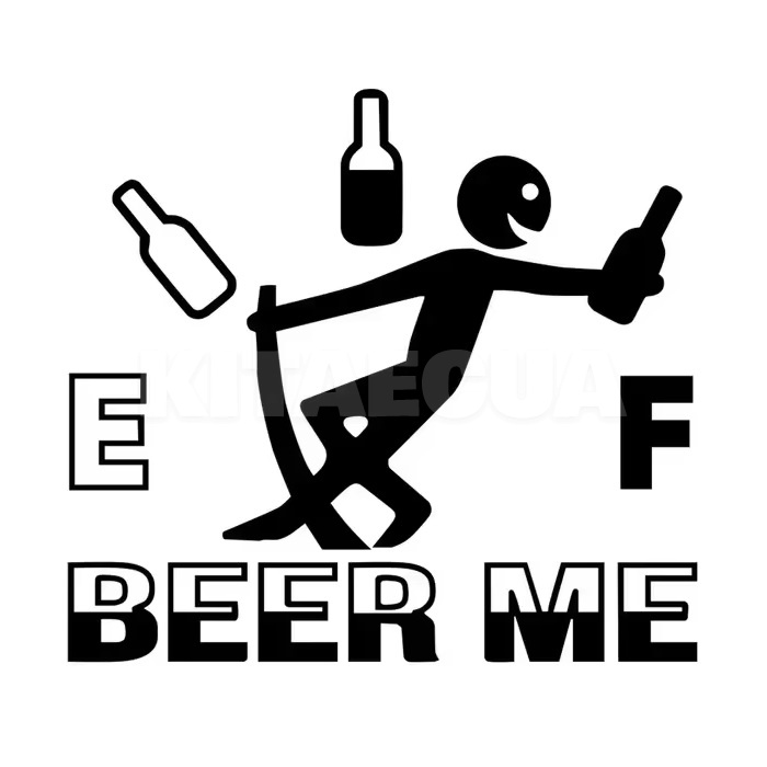 Наклейка для кришки бензобака чорна (Funny-Sticker-NO-3)