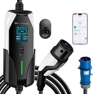 Зарядка для электромобиля 7.4 кВт 32А 1-фаза Type 2 (европейское авто) Wi-Fi GUWIEYG