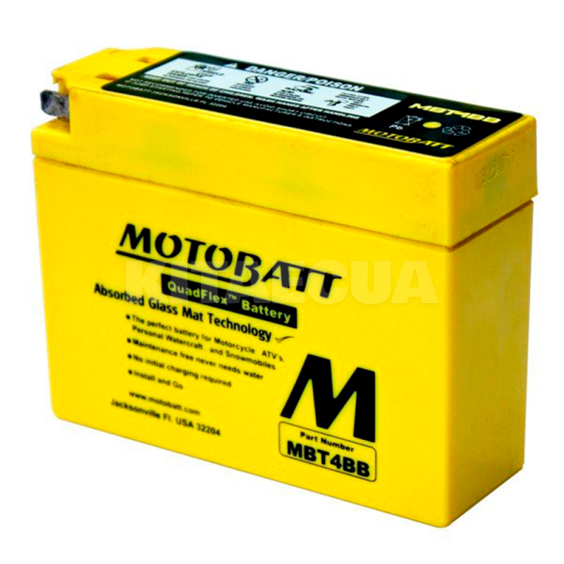 Мото аккумулятор 2.5Ач 40A "+" справа MOTOBATT (MBT4BB)