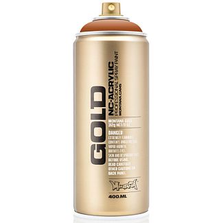 Краска декоративная акриловая 400мл SHOCK 8000 коричневая полуматовая Gold MONTANA