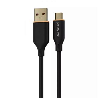 Кабель USB Type-C 2.4A 1м Jelly Silicone черный PROOVE