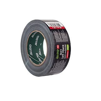 Клейкая армированная лента 40 м х 48 мм черная 200мкм Alloid