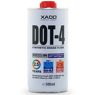 Тормозная жидкость 0.5л DOT4 XADO