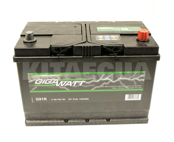 Акумулятор автомобільний 91Ач 740А "+" праворуч GIGAWATT (GW 0185759100)